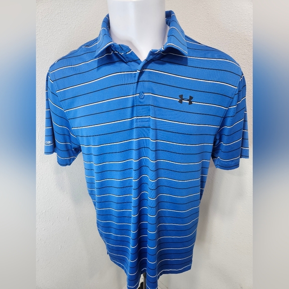 Under Armour striped men's polo large - Picture 1 of 6